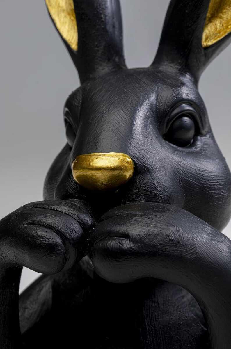 KARE Design Statuetta decorativa Sweet Rabbit nero 23  