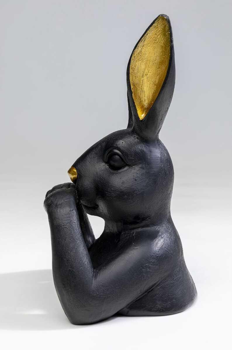 KARE Design Statuetta decorativa Sweet Rabbit nero 23  