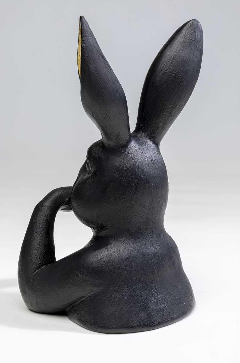KARE Design Statuetta decorativa Sweet Rabbit nero 23  