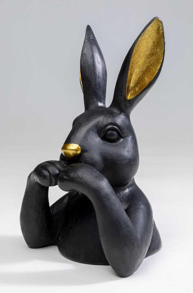 KARE Design Statuetta decorativa Sweet Rabbit nero 23  