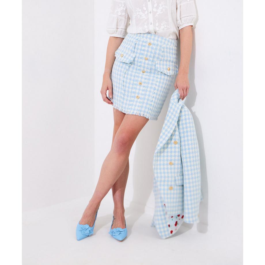 Joe Browns Minigonna a Quadri con Abbottonatura  