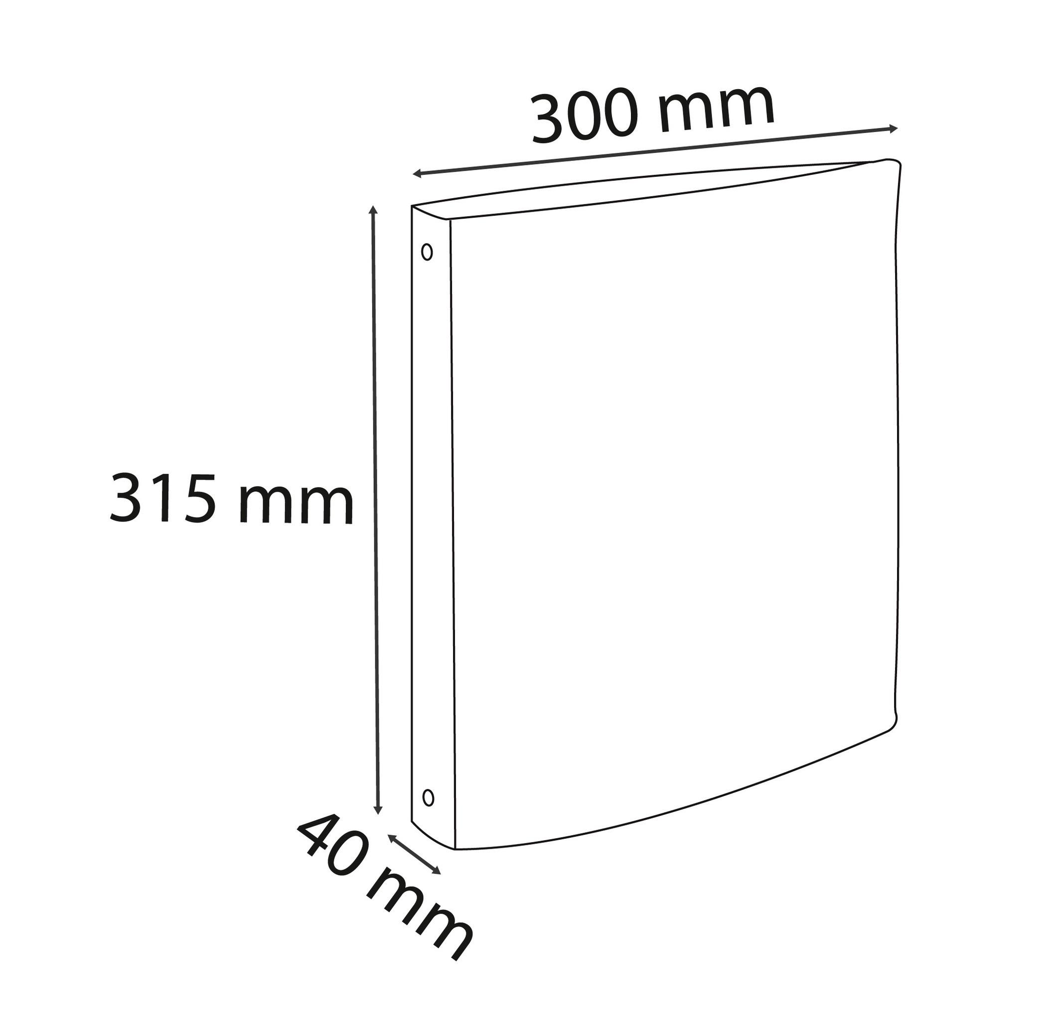 Exacompta Ringbuch A4, 4 Ringe in D-Form 25mm, Aquarel - x 10  