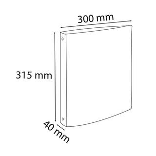 Exacompta Ringbuch A4, 4 Ringe in D-Form 25mm, Aquarel - x 10  