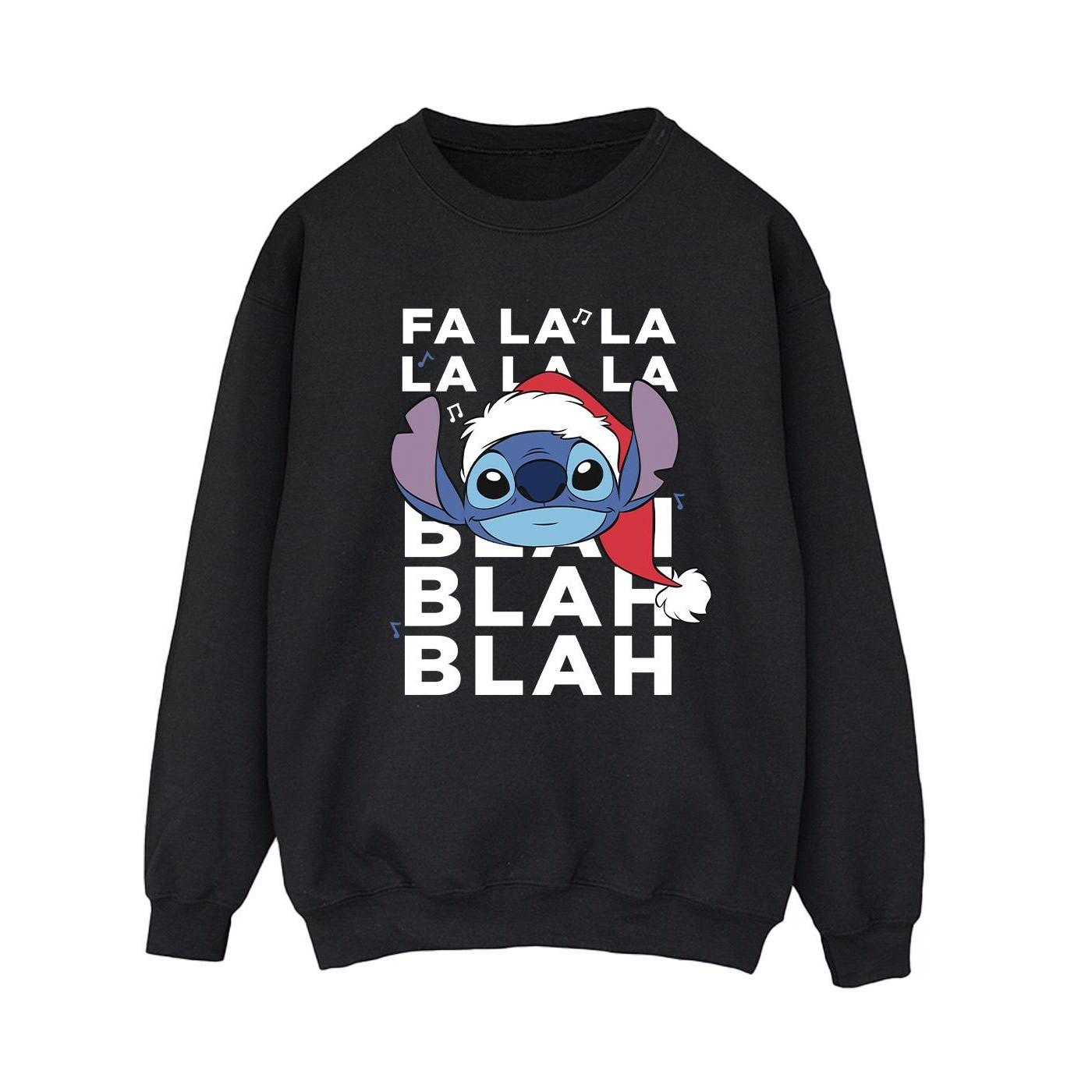 Disney  Lilo And Stitch Christmas Blah Blah Blah Sweatshirt 