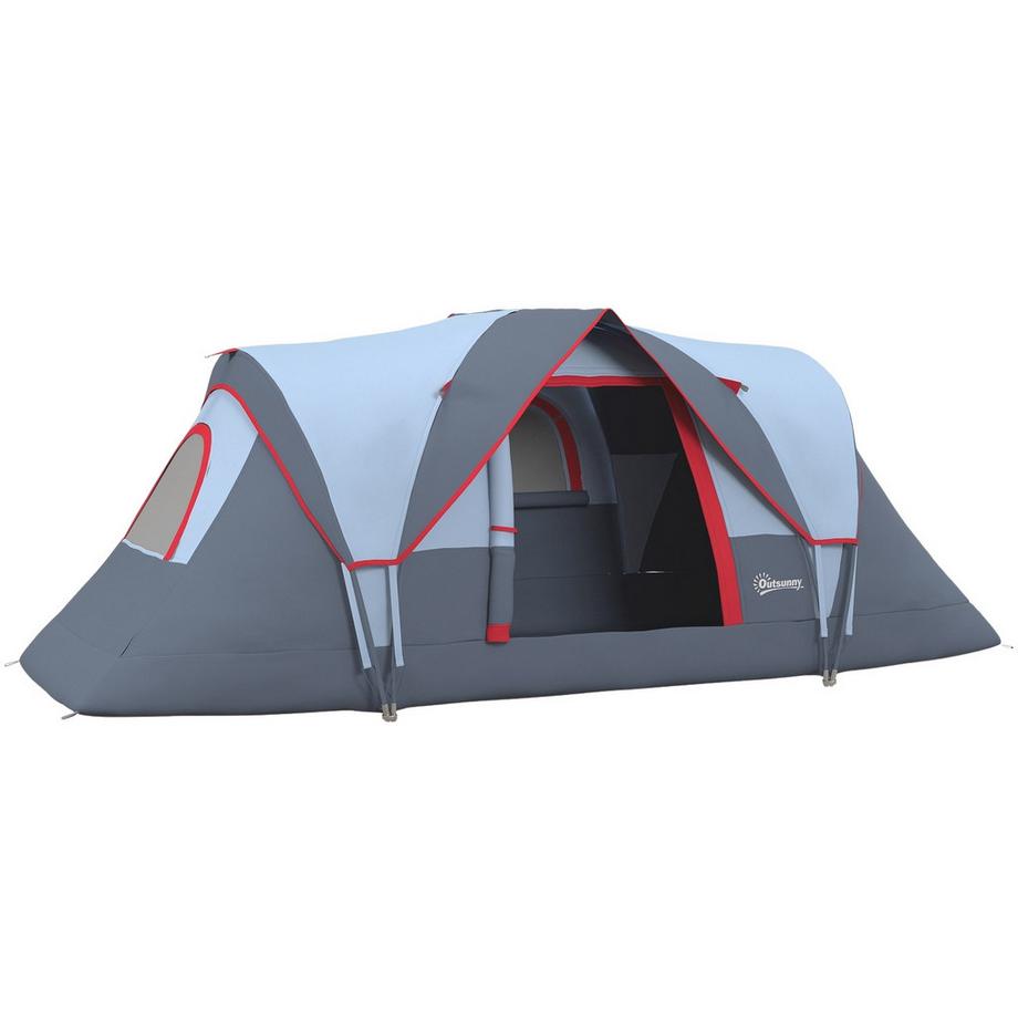 Northio  Zelt Für 5-6 Personen, Campingzelt Mit Heringen, Tunnelzelt, Kuppelzelt, Polyester, Grau, 4,55 X 2,3 X 1,8 M 