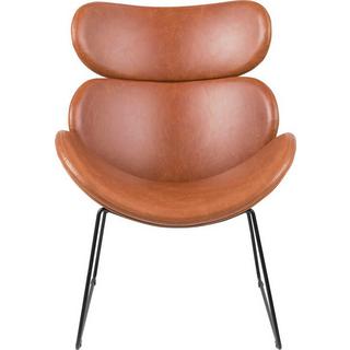 mutoni Fauteuil lounge Bubble noir cognac  