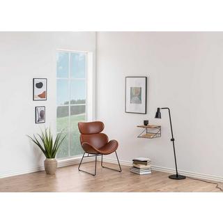 mutoni Fauteuil lounge Bubble noir cognac  