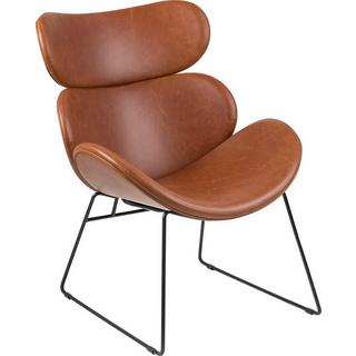 mutoni Fauteuil lounge Bubble noir cognac  