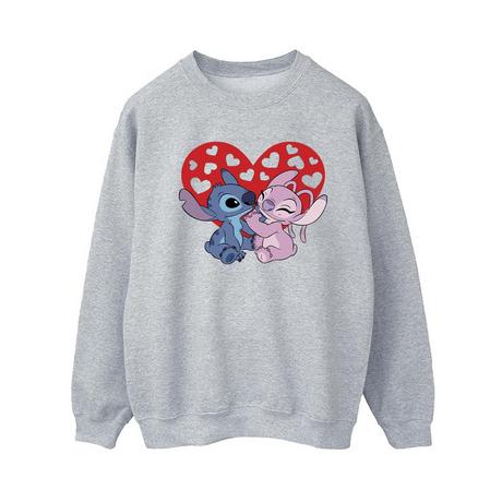 Disney Stitch und Angel Herz Grafik Sweatshirt  