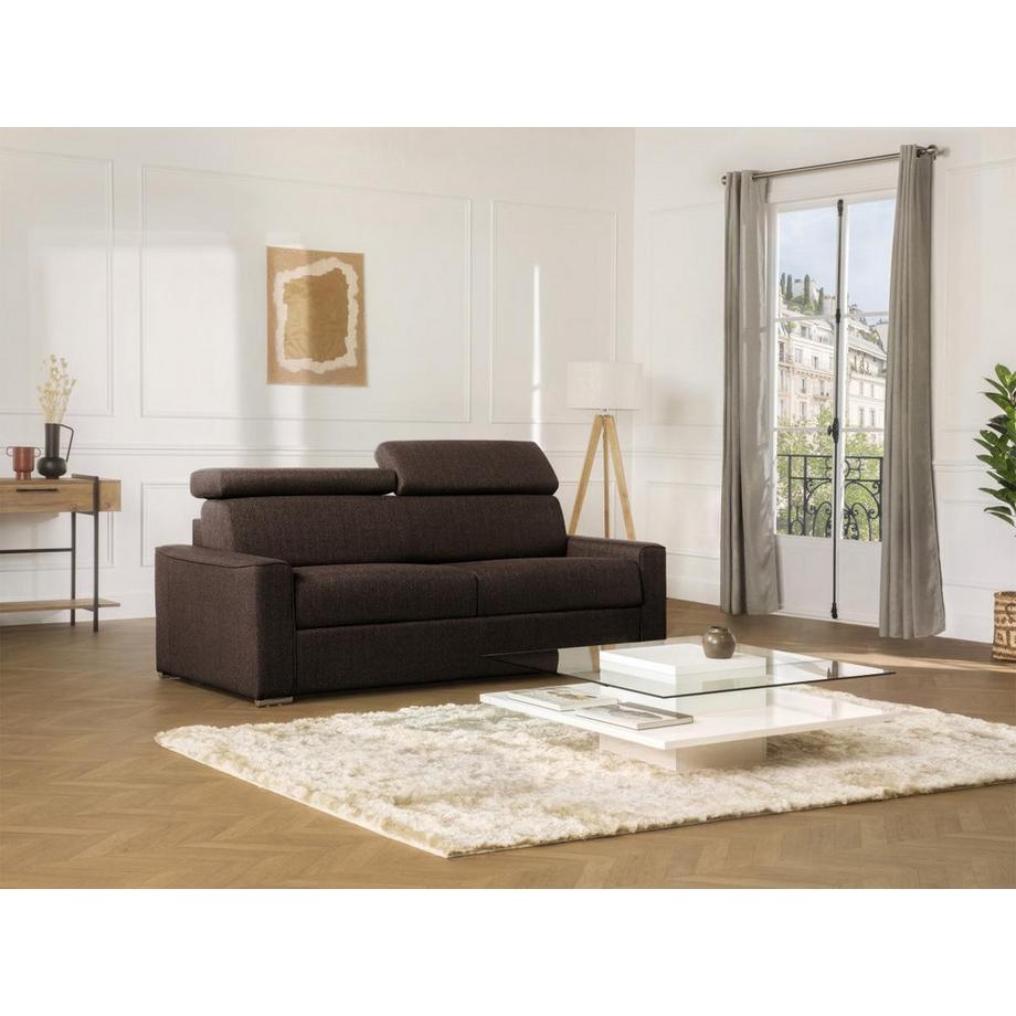 LINEA SOFA Canapé 2 places conible express en tissu VIZIR Couchage Matelas  