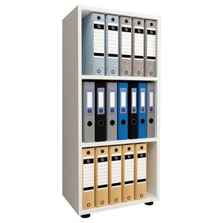 VCM Holz Büro Stand Regal Bücher Ordner Aktenregal Ordnerregal Bücherregal Ulas 3f  