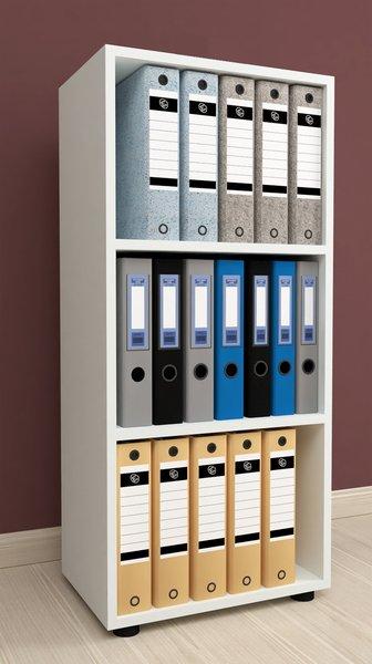 VCM Holz Büro Stand Regal Bücher Ordner Aktenregal Ordnerregal Bücherregal Ulas 3f  