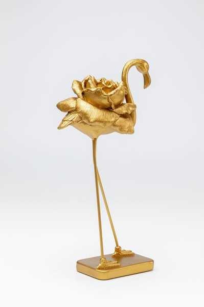 KARE Design Figura déco Rose Flamingo oro 42  