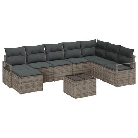 VidaXL Mobilier de jardin poly rattan  