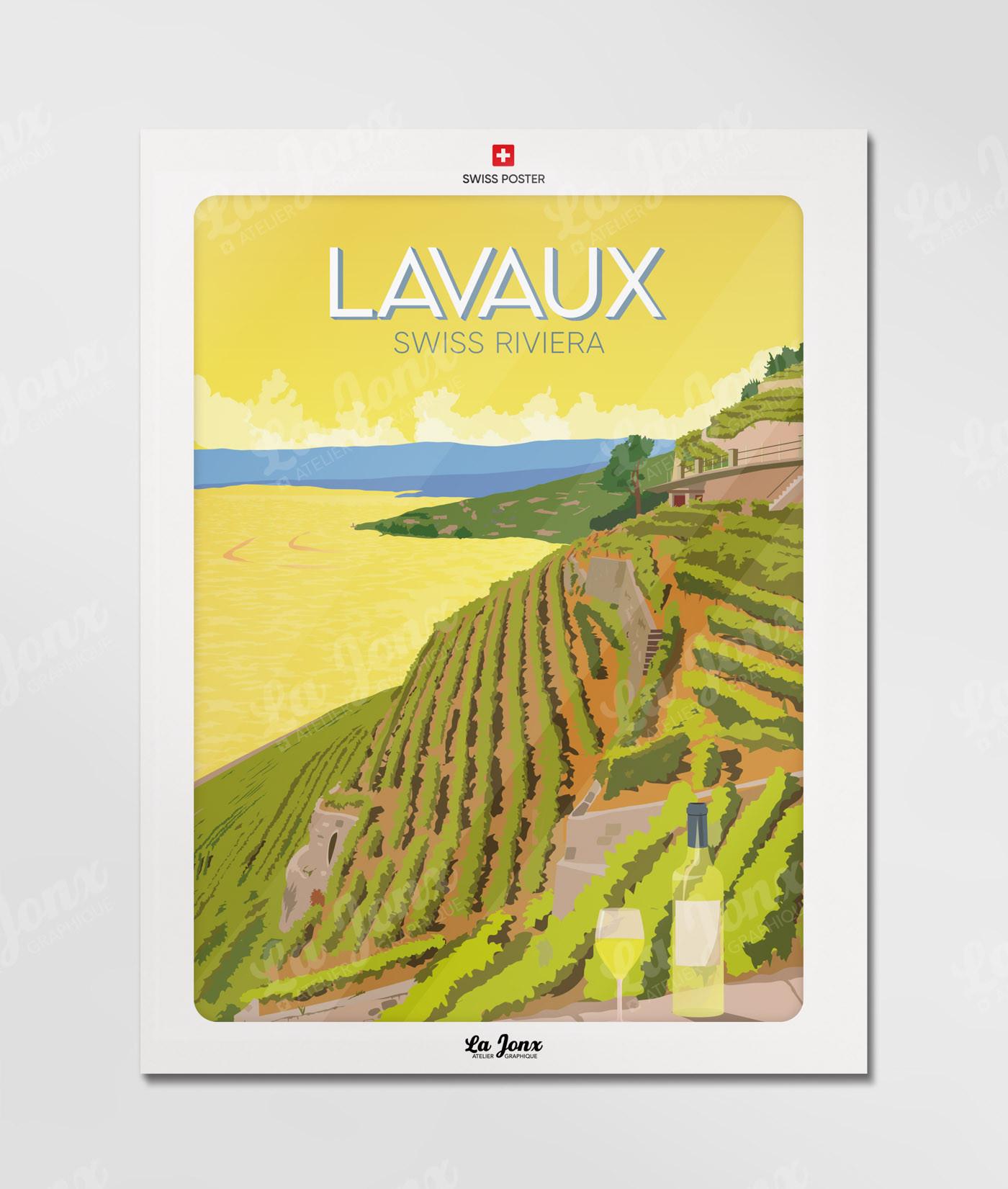La-Jonx Poster Lavaux, Swiss Riviera  