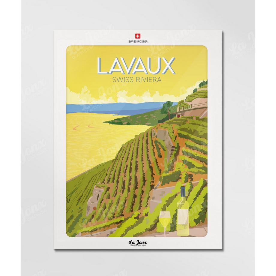 La-Jonx Poster Lavaux, Swiss Riviera  