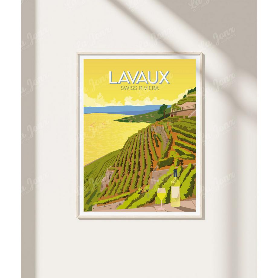 La-Jonx Poster Lavaux, Swiss Riviera  