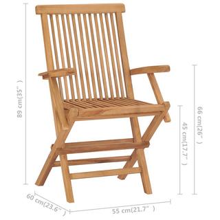 VidaXL Gartenstuhl teak  