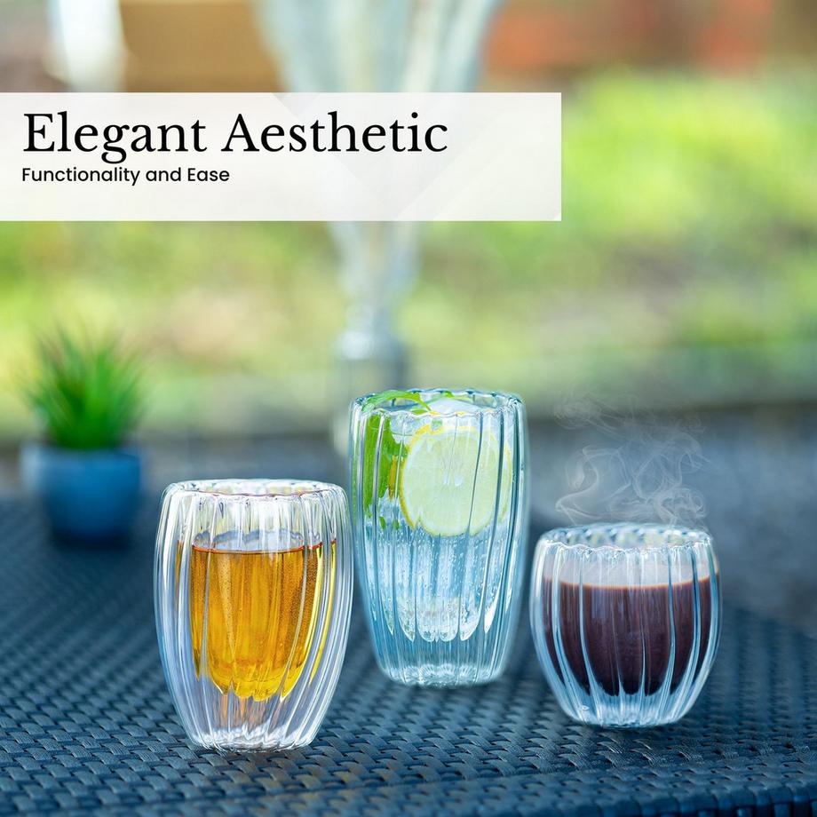 Intirilife Doppelwandige Thermo Gläser  