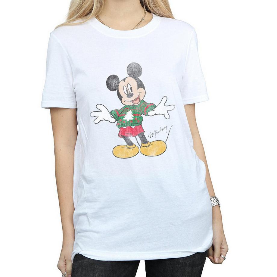Disney Mickey Mouse Christmas T-Shirt Imprimé  