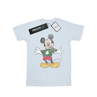 Disney Mickey Mouse Christmas T-Shirt Stampata  