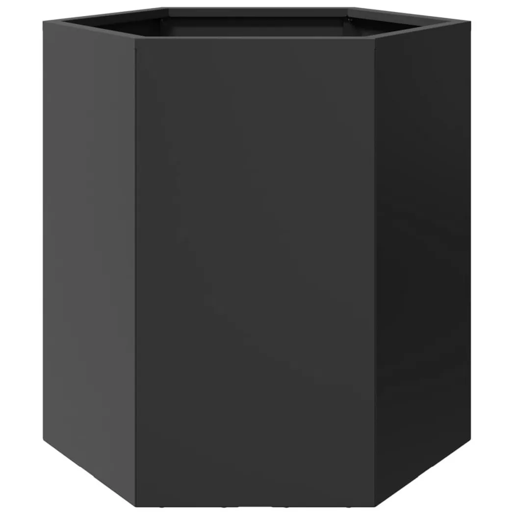 VidaXL - fioriera da giardino Metallo, One Size, Nero