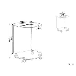 Beliani Tavolino en Vetro temperato Minimalista MINTO  