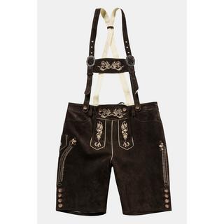 JP1880  Lederhosen in tradizionale stile Tracht in pelle vera con ricami 