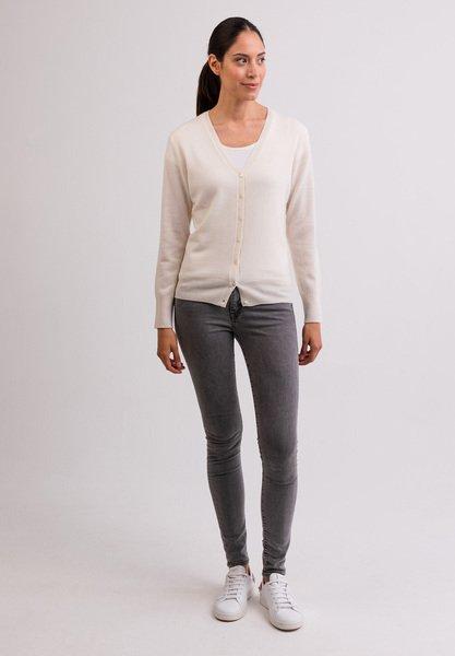 CASH-MERE.CH Kaschmir V-Ausschnitt Cardigan  