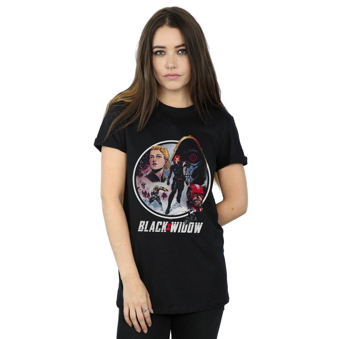 MARVEL  Black Widow Movie Vintage Circle TShirt 