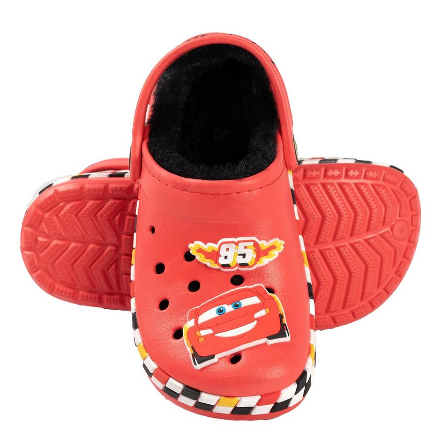 Cars Zoccoli con fodera in pelliccia e motivo Saetta McQueen  