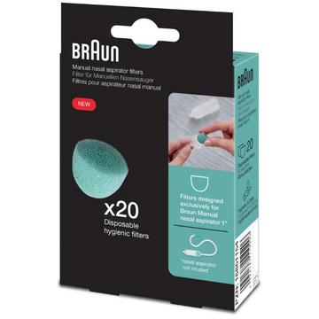 Braun Filtres de rechange pour aspirateur nasal BNA050EU (20 pcs)