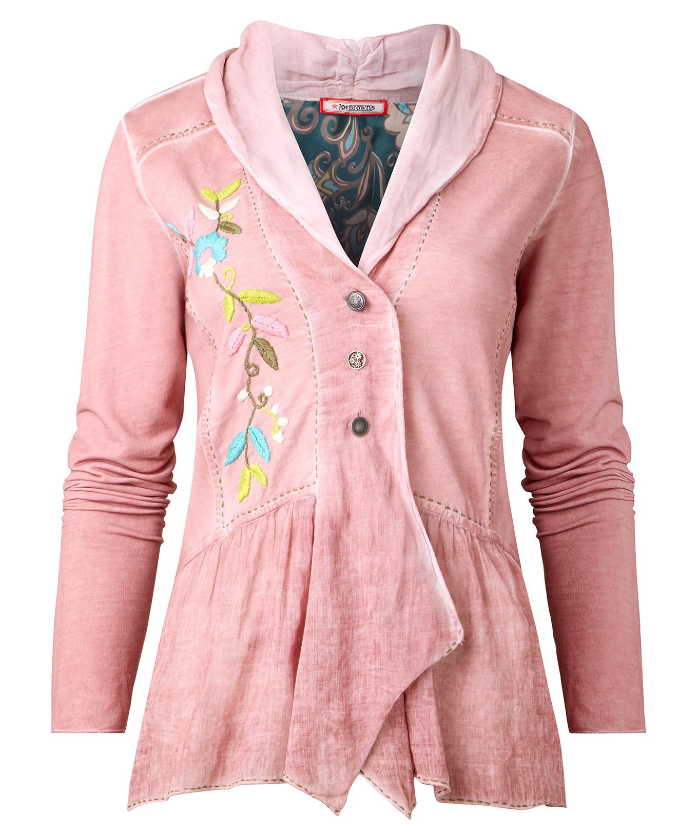 Joe Browns Top Jersey Ricamato Floreale  