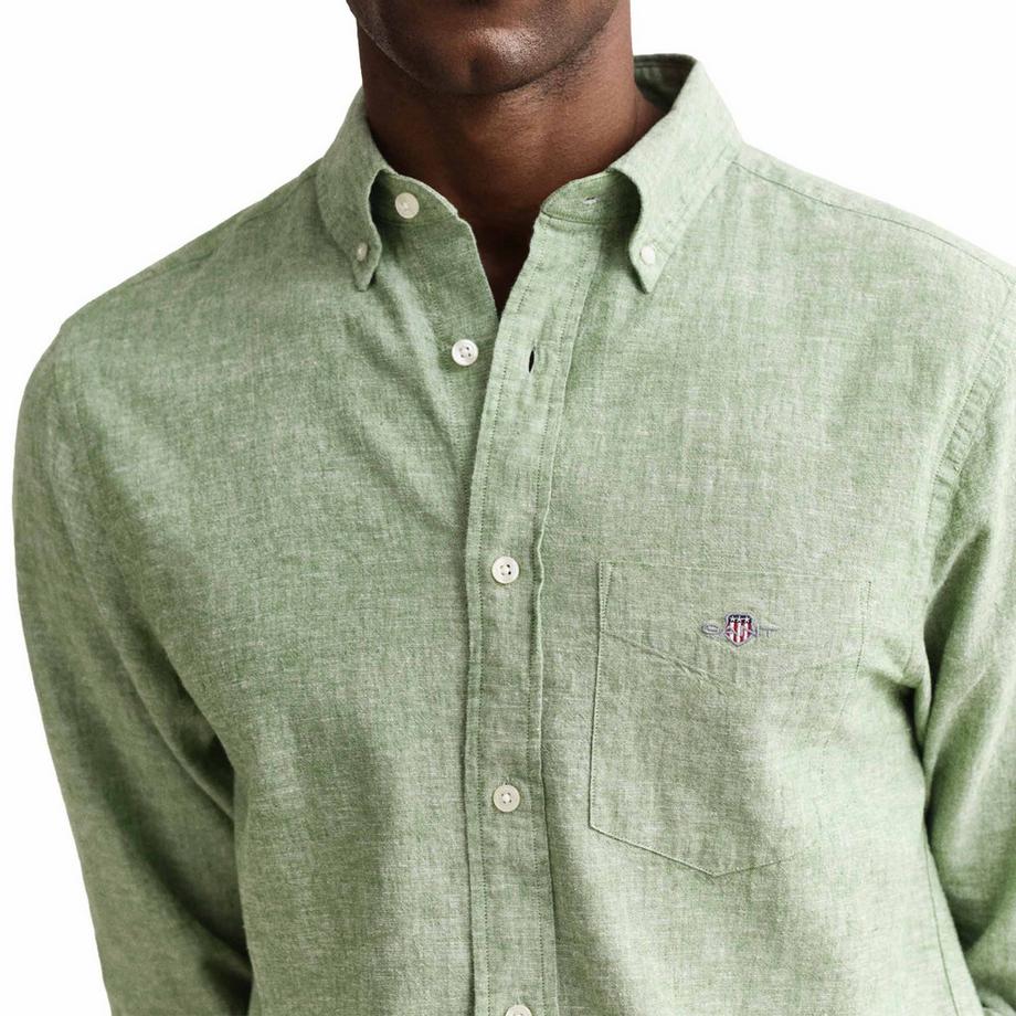 GANT Chemisette  Pack de 1 Confortable à porter-REGULAR COTTON LINEN SHIRT  