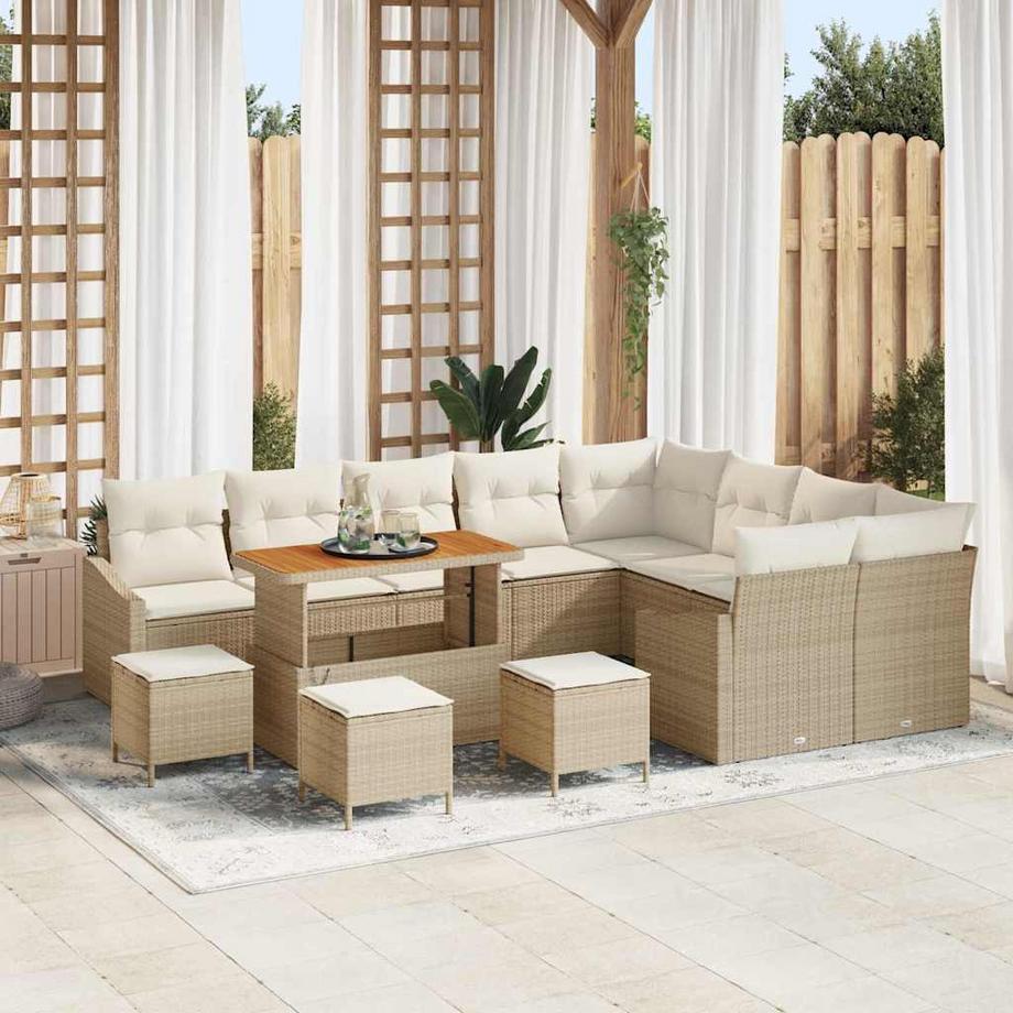 VidaXL Ensemble de meubles d'extérieur poly rattan  