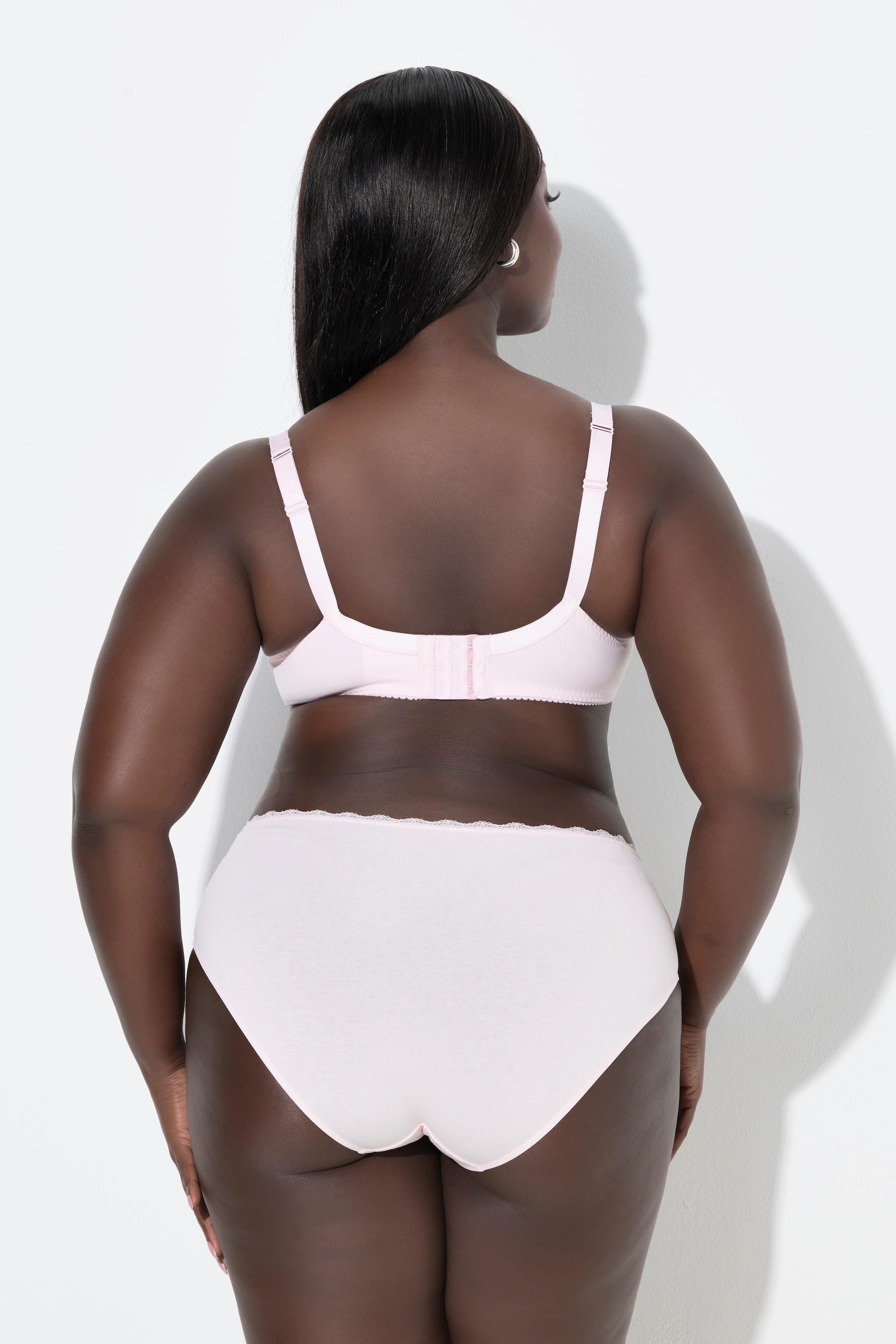 Ulla Popken Jacquard Bügel-BH Spitzenkante  