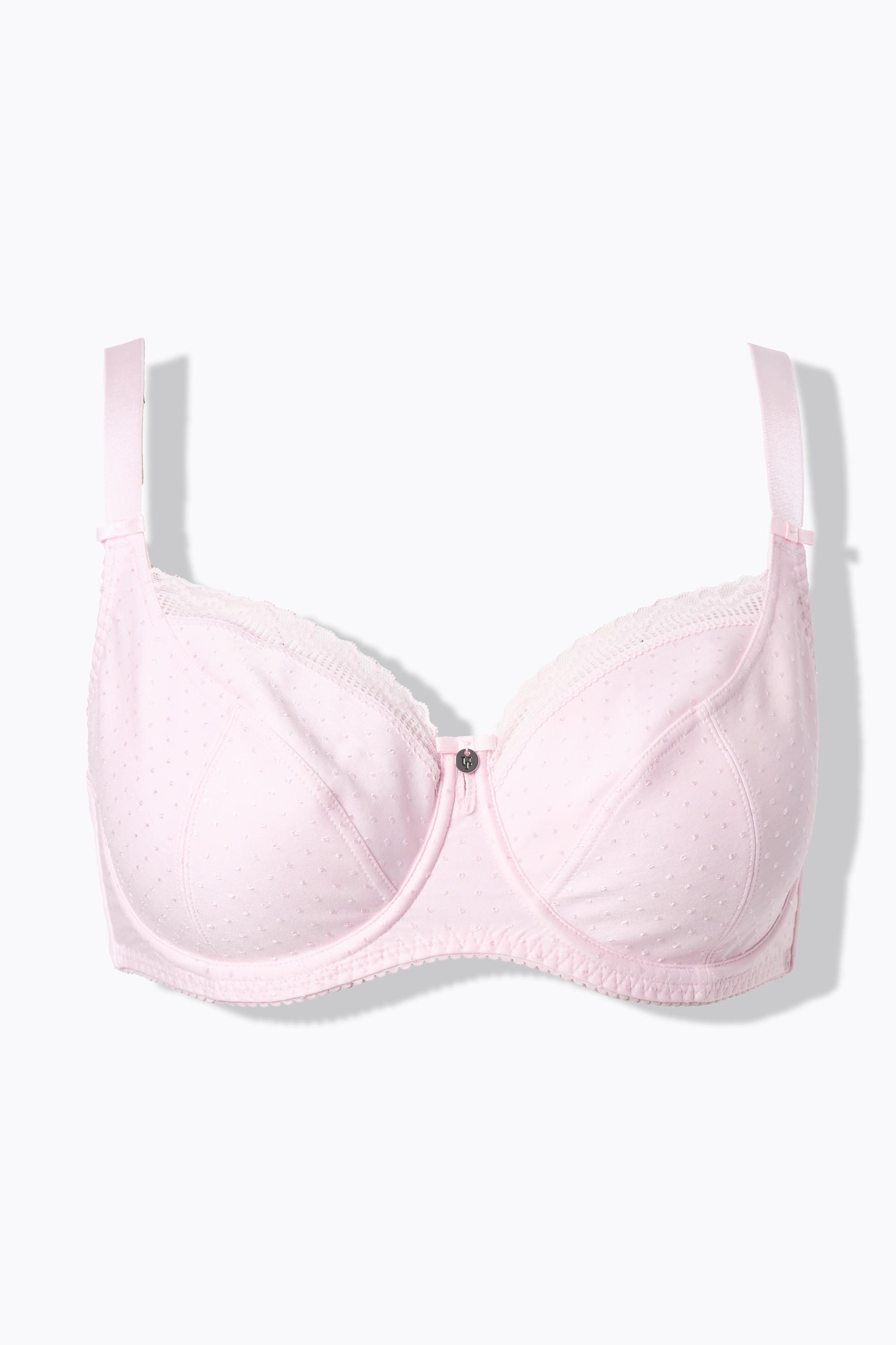 Ulla Popken Jacquard Bügel-BH Spitzenkante  