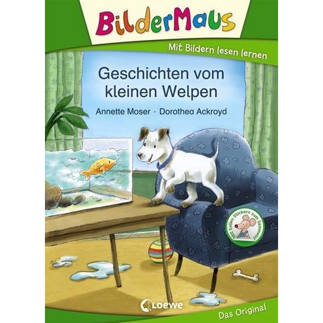 Bildermaus - Geschichten vom kleinen Welpen Annette Moser Copertina rigida 