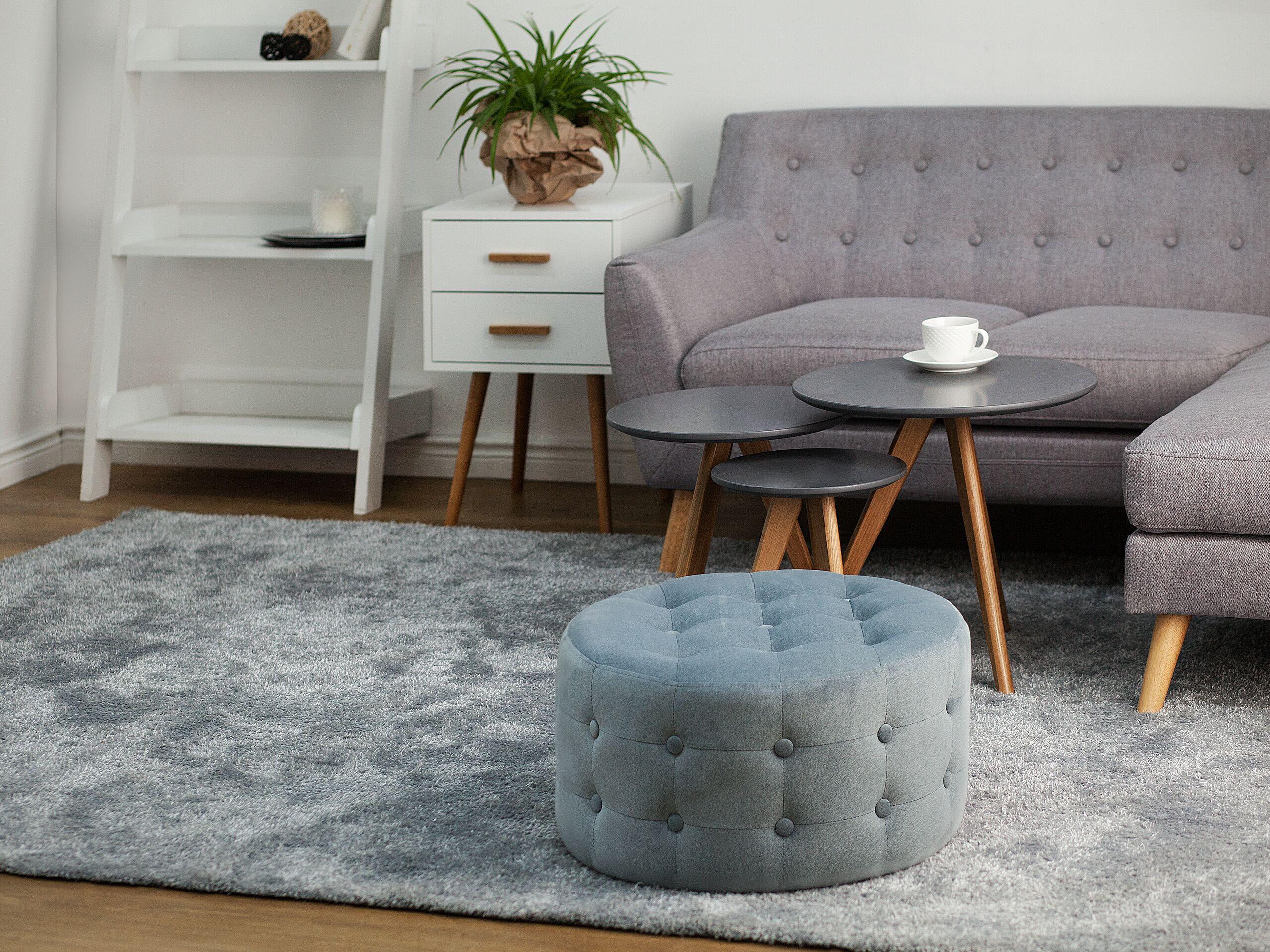 Beliani Pouf en Velluto Glamour TAMPA  
