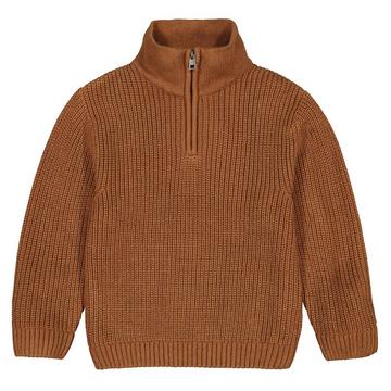 Pull col montant zippé en grosse maille