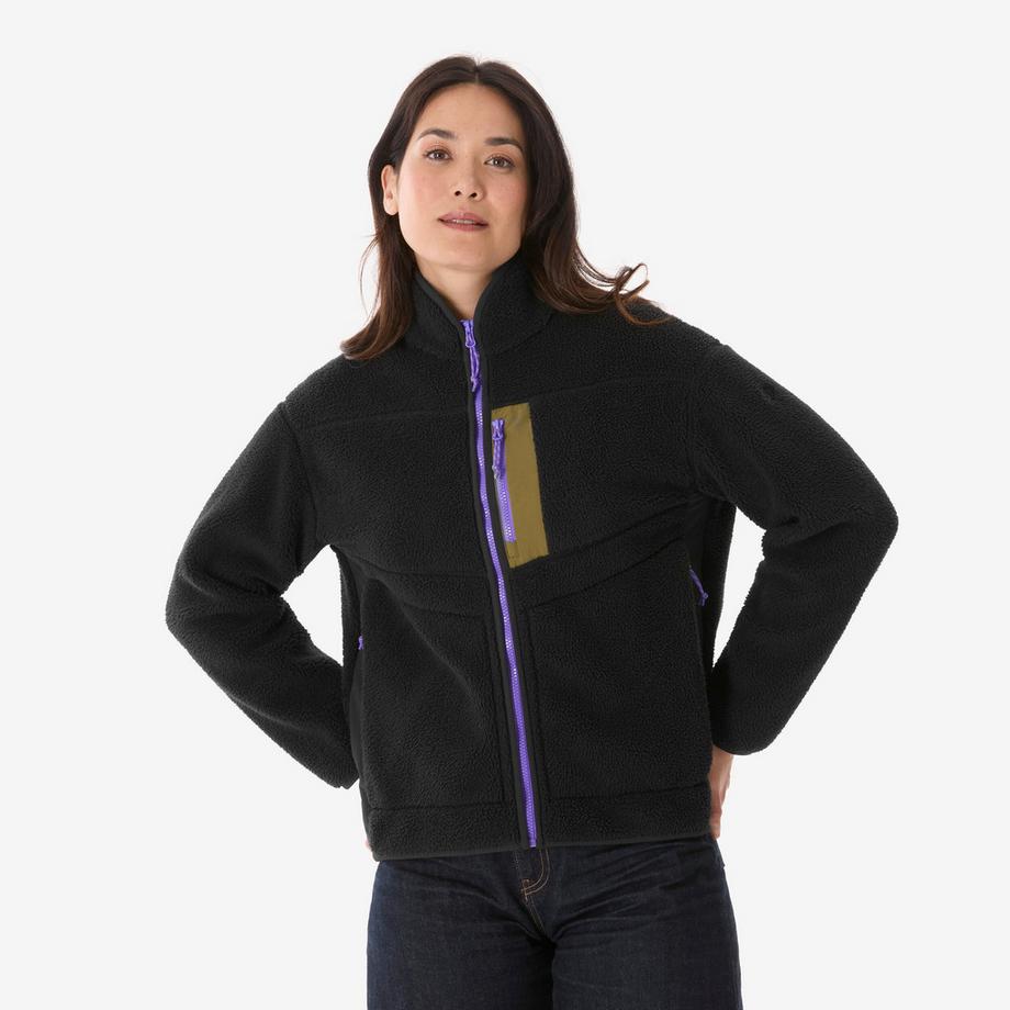 Polaire de randonnée femme, sherpa MH500 noir