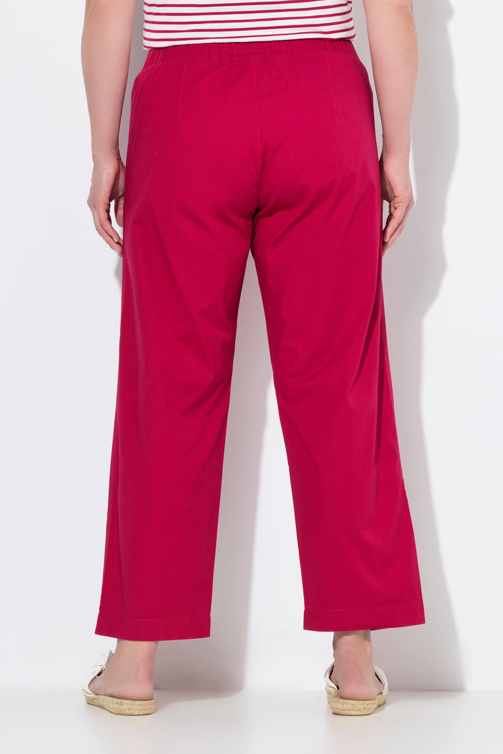 Ulla Popken Ruby 7/8 Chinohose Elastikbund Weites Gerades Bein  