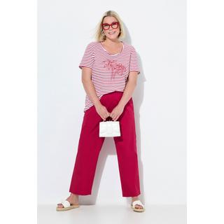 Ulla Popken Ruby 7/8 Chinohose Elastikbund Weites Gerades Bein  