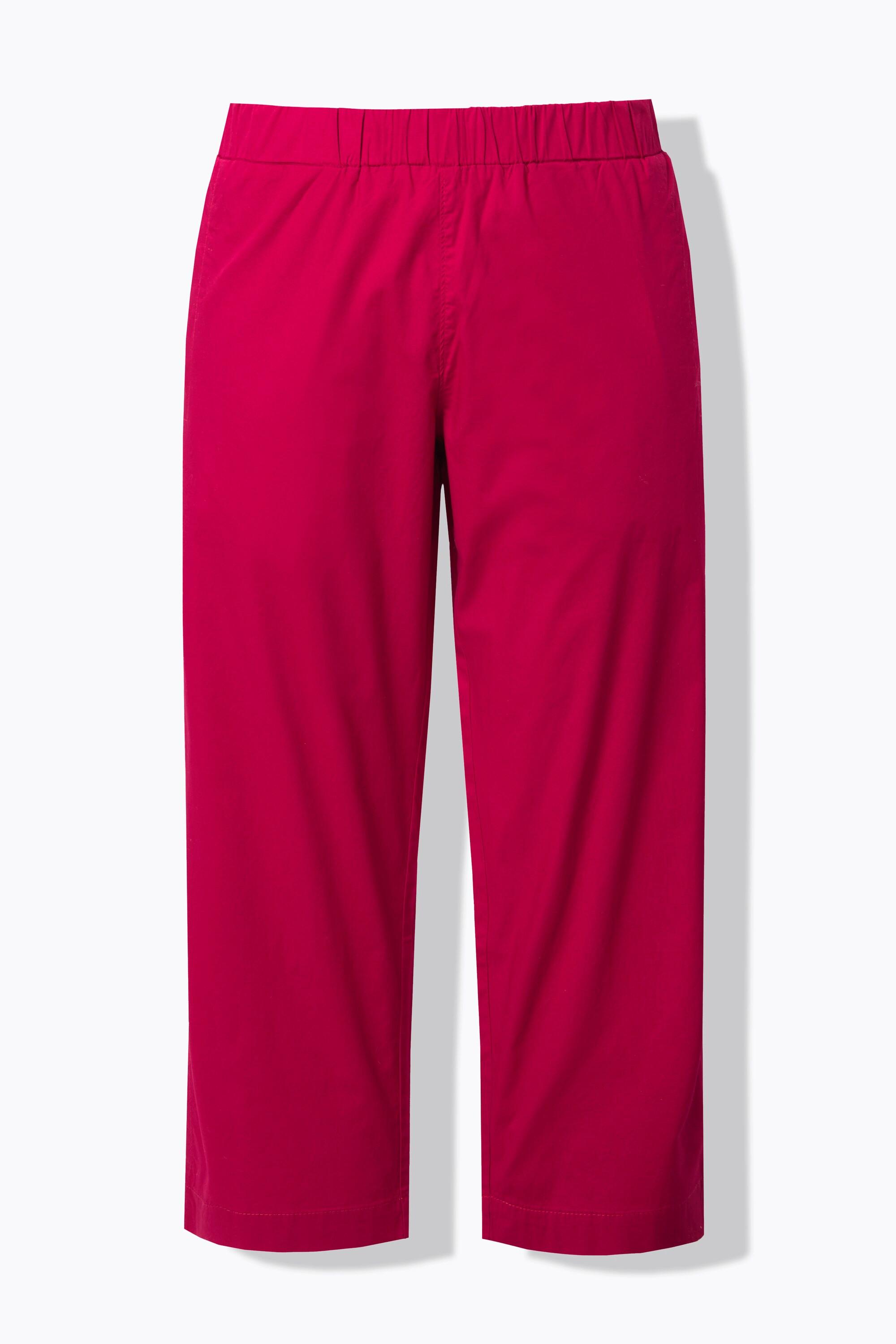 Ulla Popken Ruby 7/8 Chinohose Elastikbund Weites Gerades Bein  