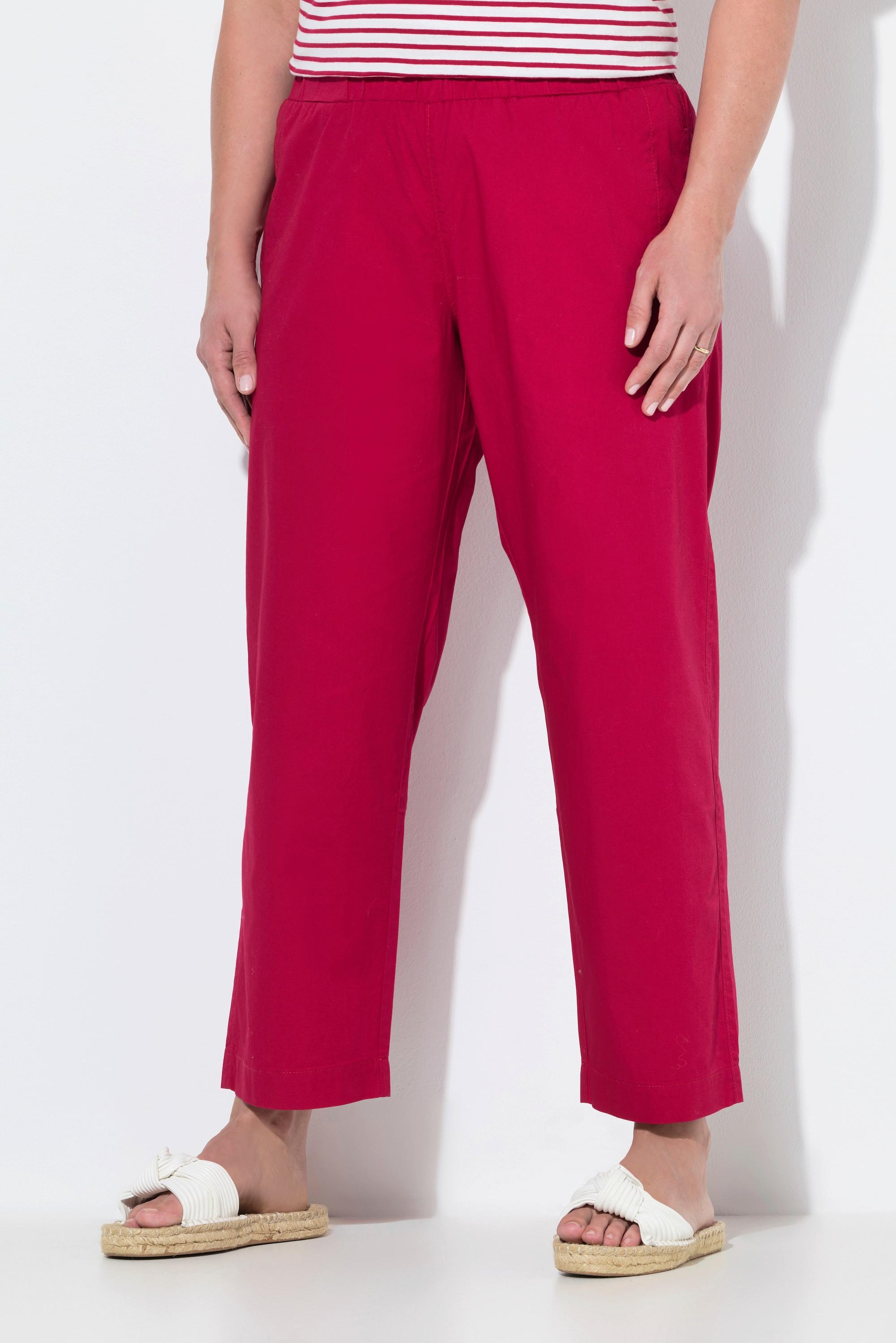 Ulla Popken Ruby 7/8 Chinohose Elastikbund Weites Gerades Bein  