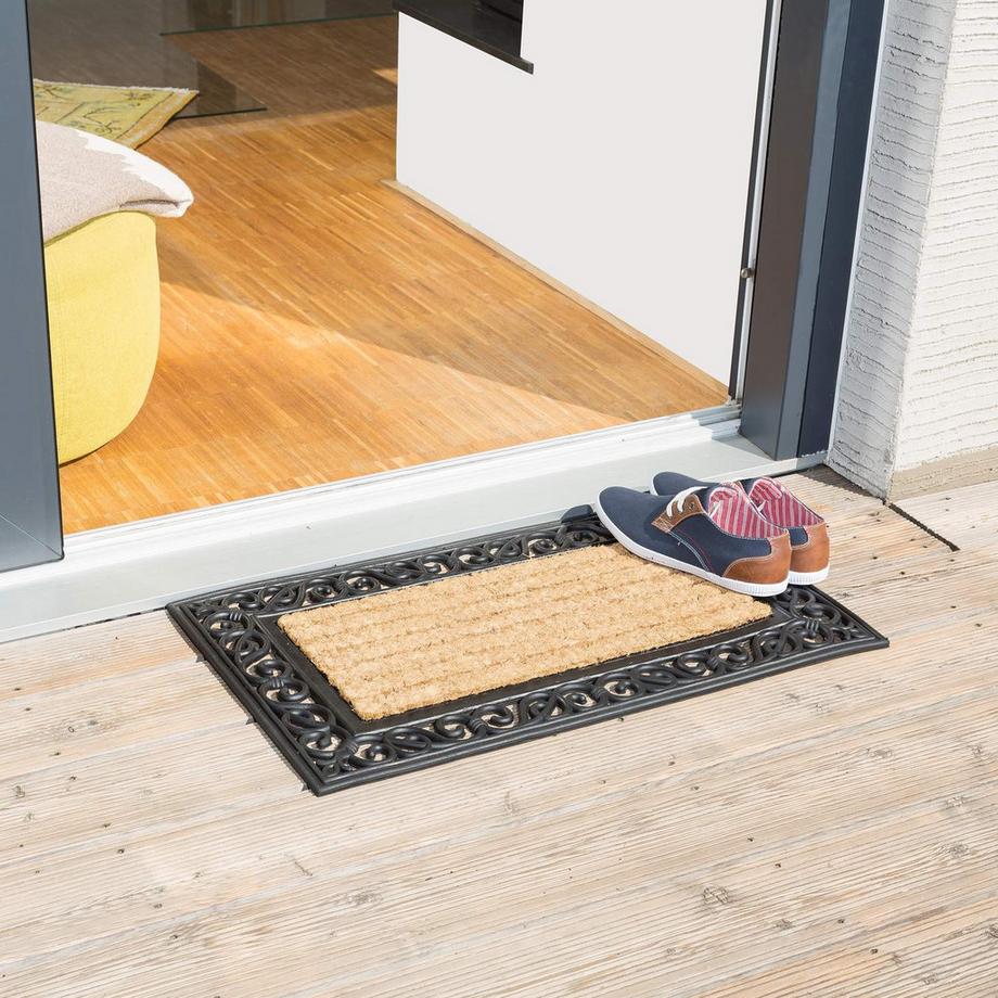 B2X Fußmatte Kokosfaser gestreift  