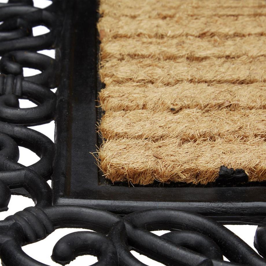 B2X Fußmatte Kokosfaser gestreift  