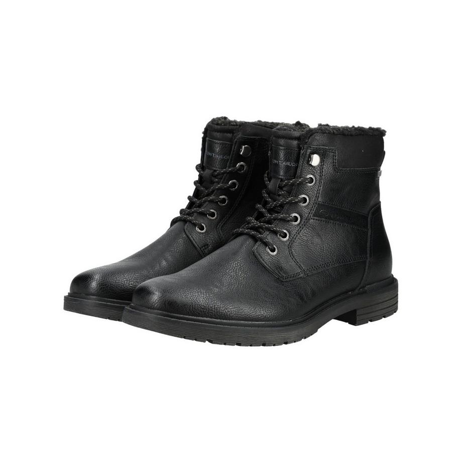 TOM TAILOR Schnürstiefelette mit Kunstfellfutter  