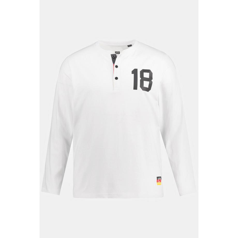 JP1880 Henley Fussball Langarmshirt  