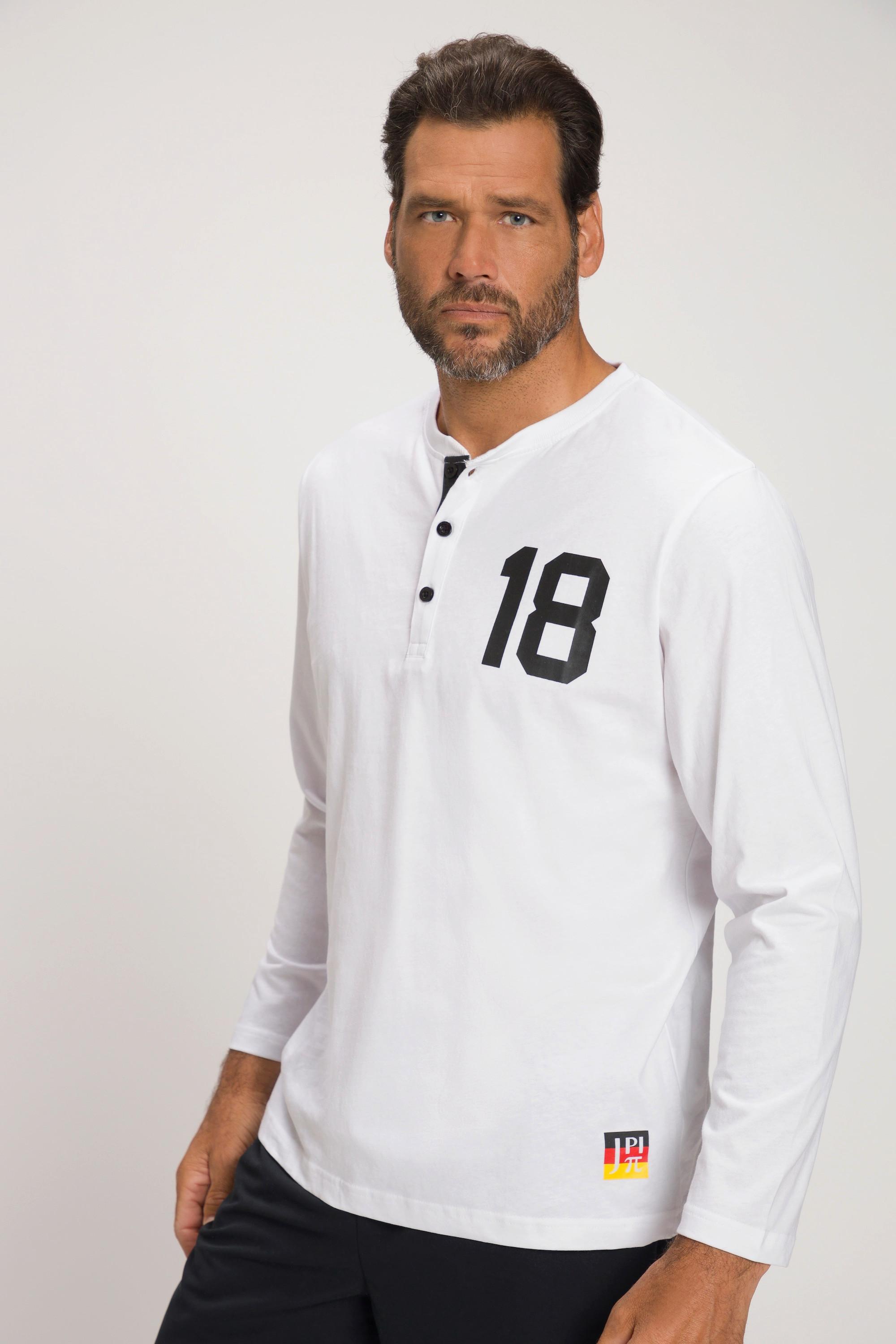JP1880 Henley Fussball Langarmshirt  